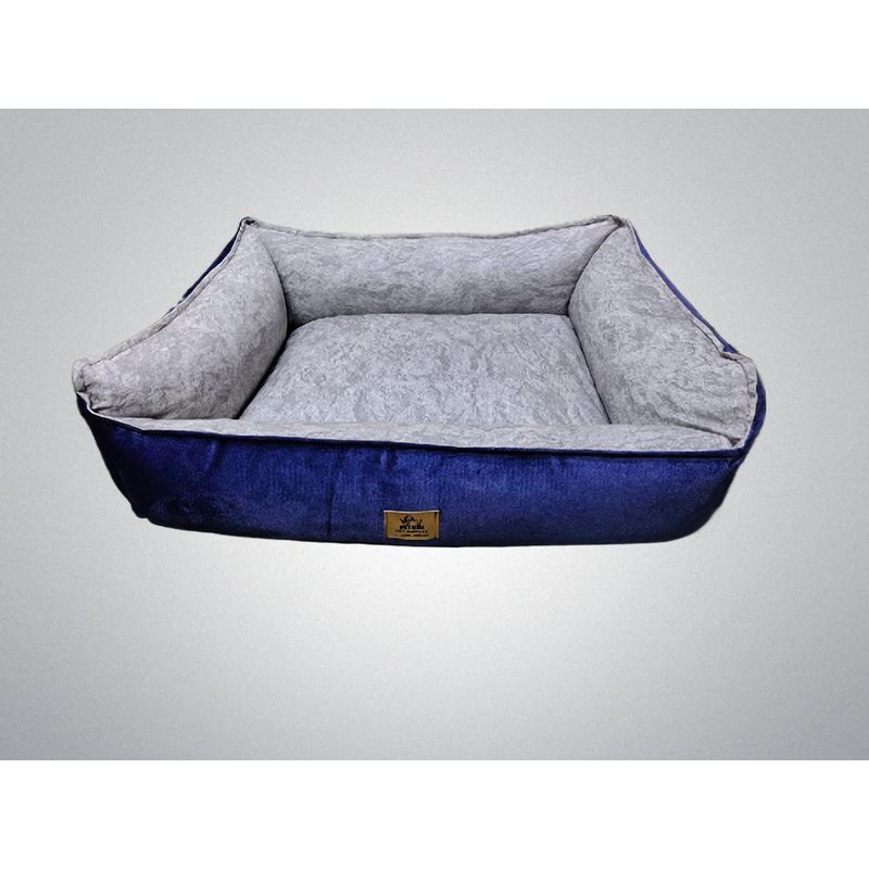 NACIONAL - CAMA PARA PERROS ANTIALÉRGICA TALLA M AZUL LAVABLE