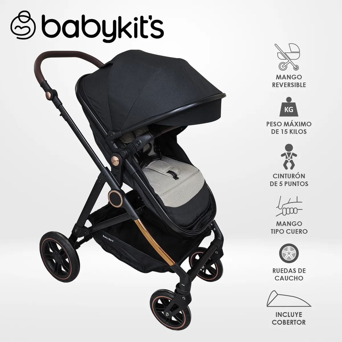 BABY KITS - Coche Cuna Vox T Gold  Baby Kits Beige
