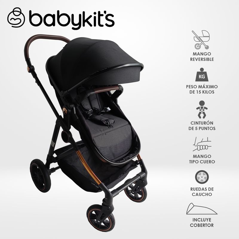 BABY KITS - Coche Cuna Vox T Gold Baby Kits Negro