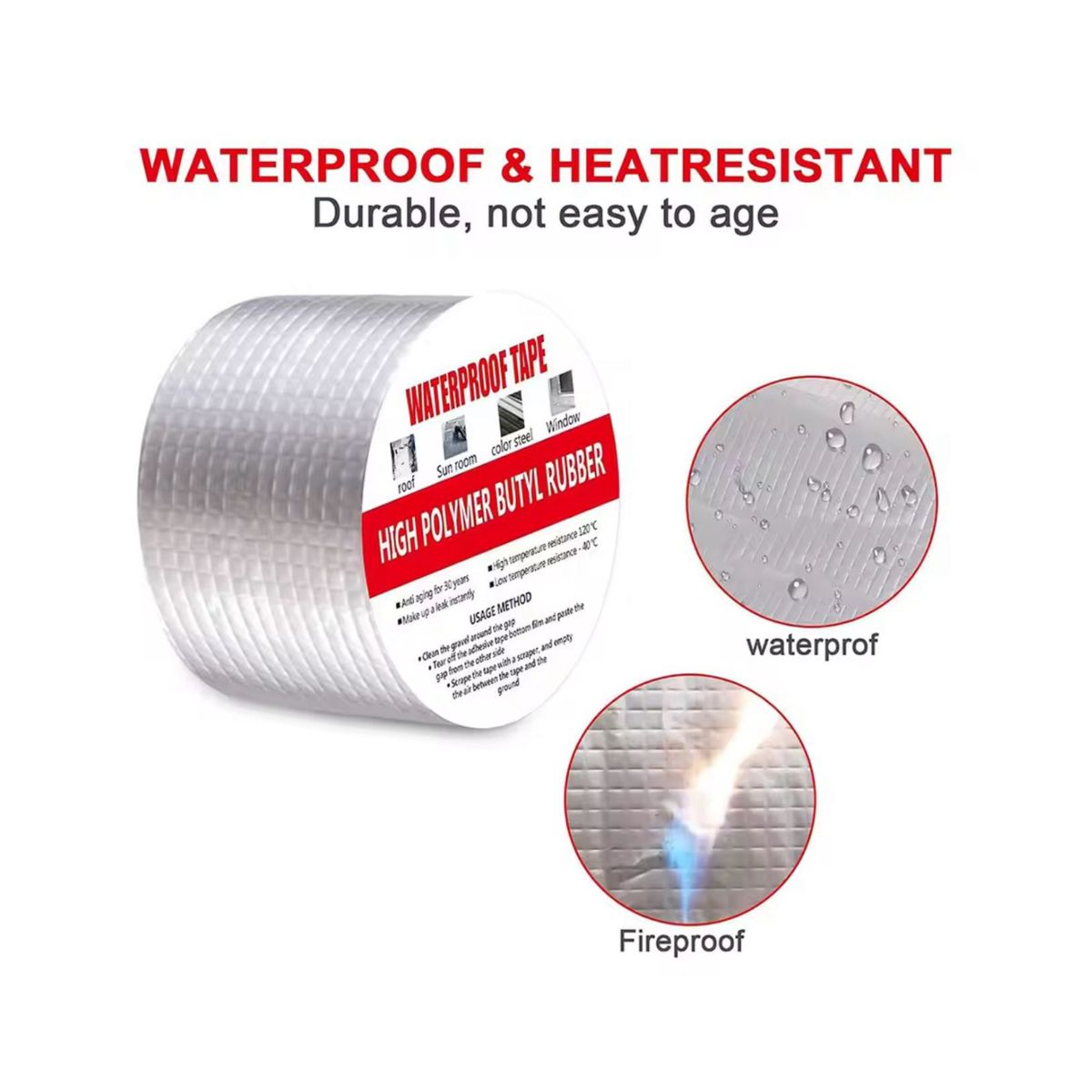 GENERICO - Cinta de Butilo 10 cm x 10 m