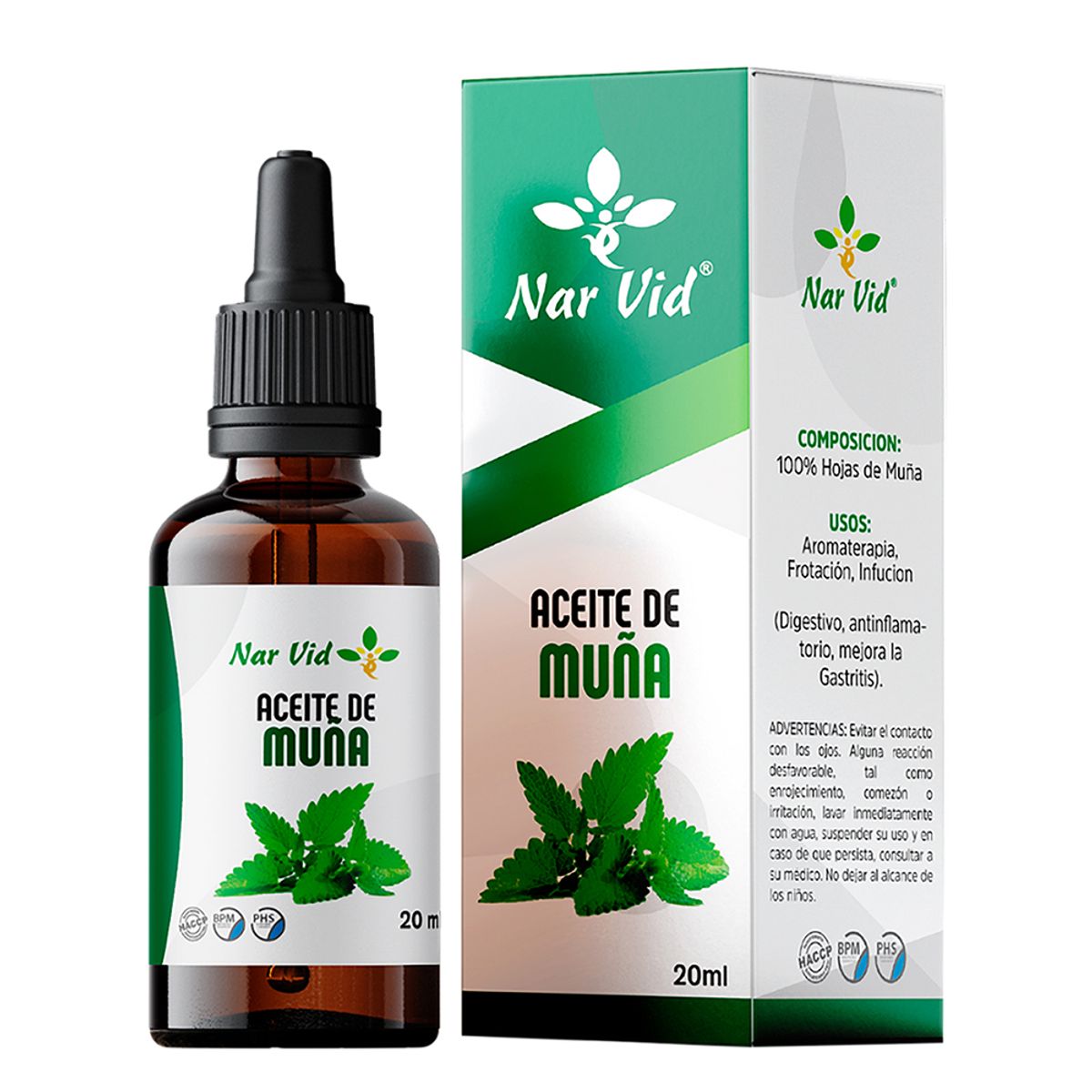 GENERICO - Aceite Esencial de Muña x 20ml - Nar Vid