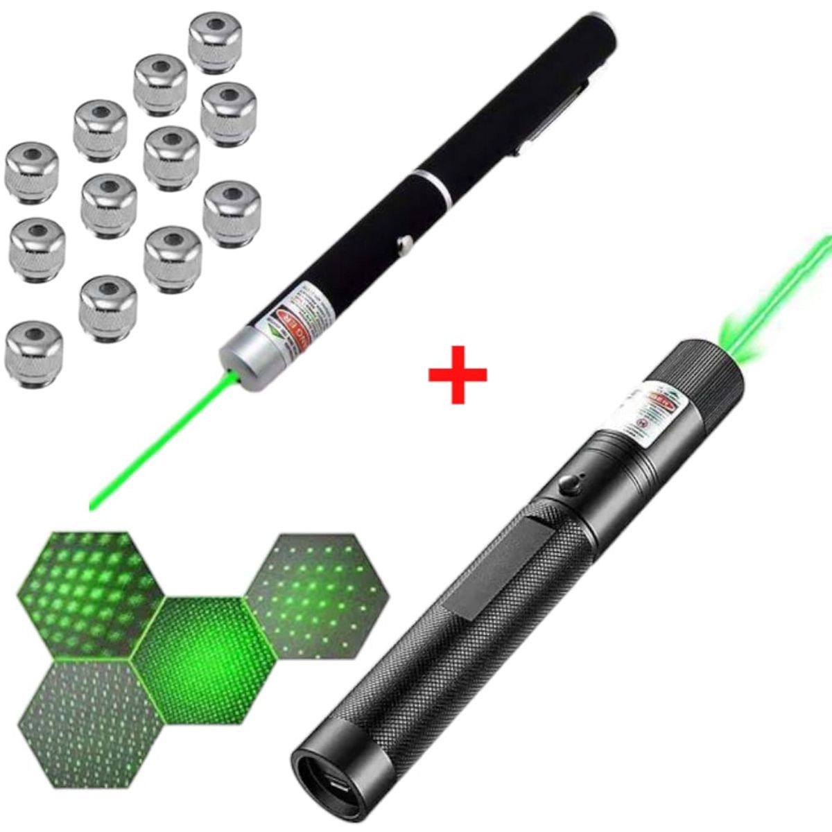 OEM - Láser Verde 303 con Llave + Láser con 13 Cabezales de Efecto Visua