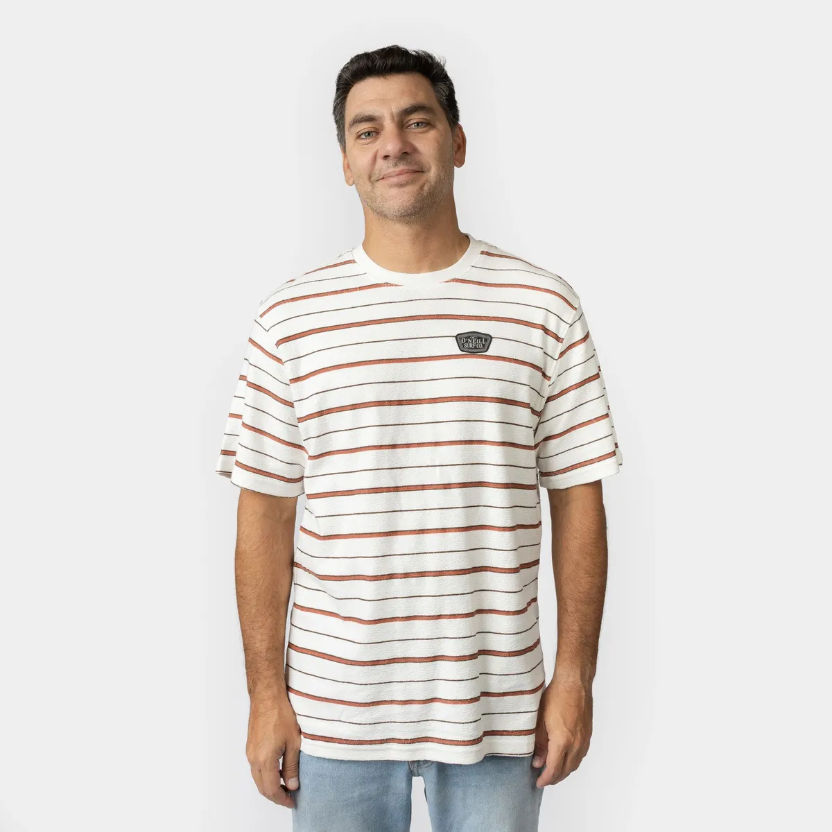 O'NEILL - POLO MANGA CORTA HOMBRE ONEILL T SHIRT S SLV MEN STRIPE BROWN