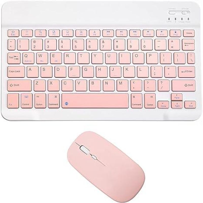 GENERICO - TECLADO  MOUSE   SUPER DELGADO ROSADO  INALAMBRICOS