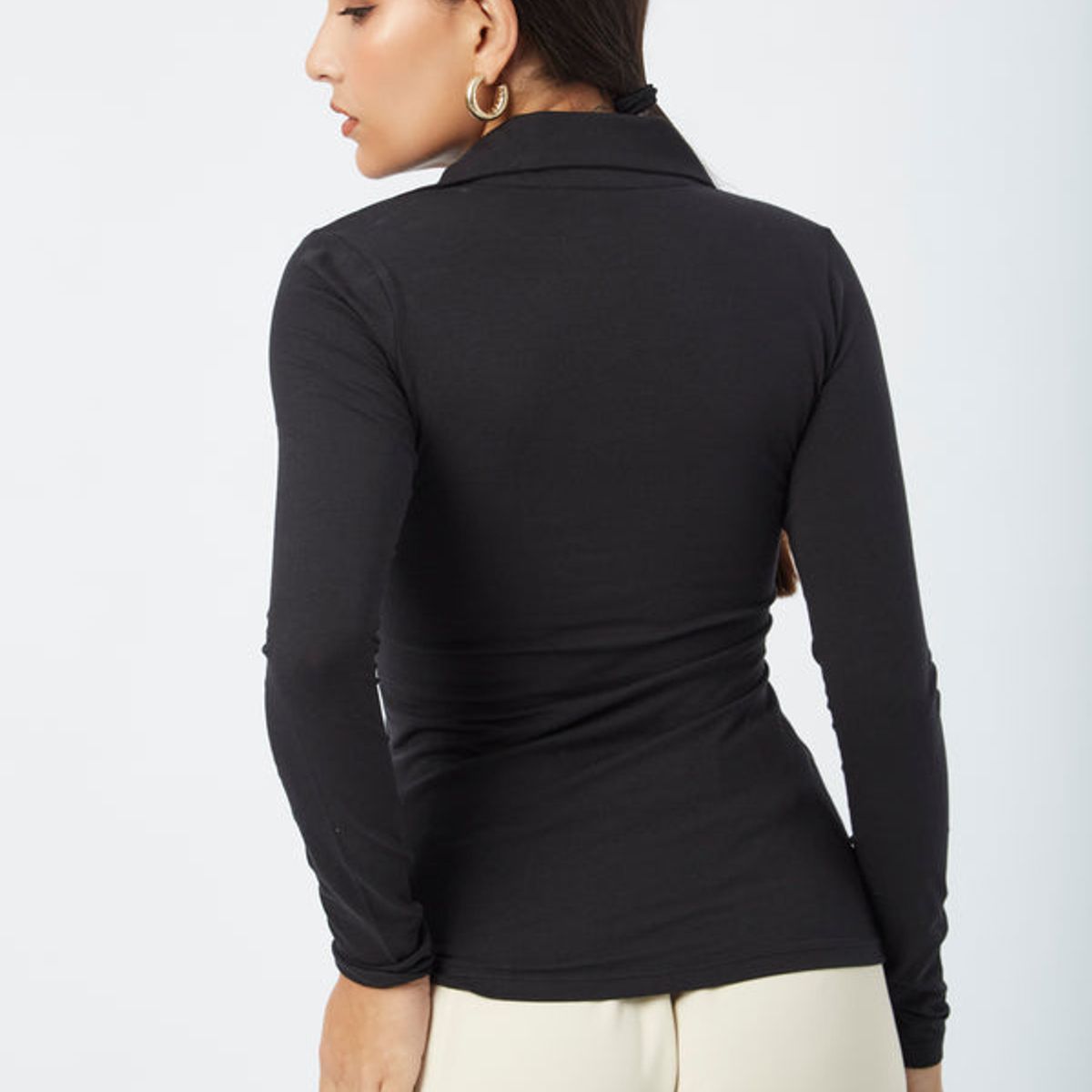 BANATY - POLO DE ALGODON CAMISERO MANGA LARGA LORY DE MUJER