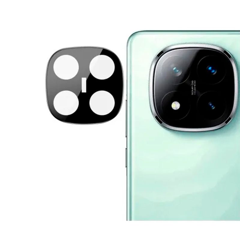 GENERICO - Protector Metálico de Cámara Compatible con Redmi Note 14 Pro+ Plus - Negro