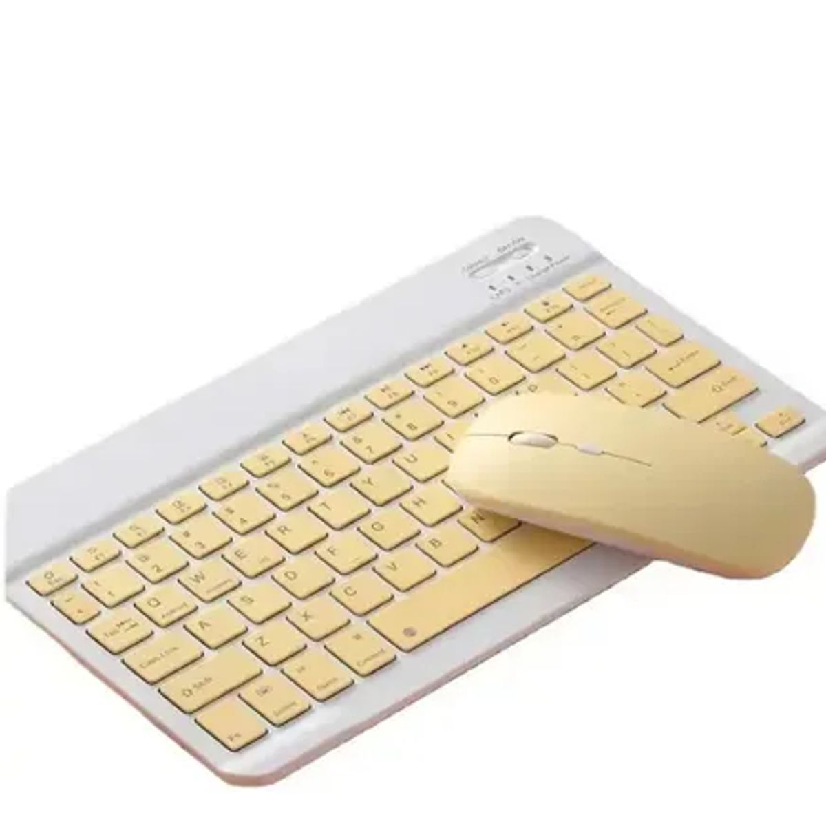 GENERICO - TECLADO MOUSE  SUPER DELGADO  AMARILLO INALAMBRICOS