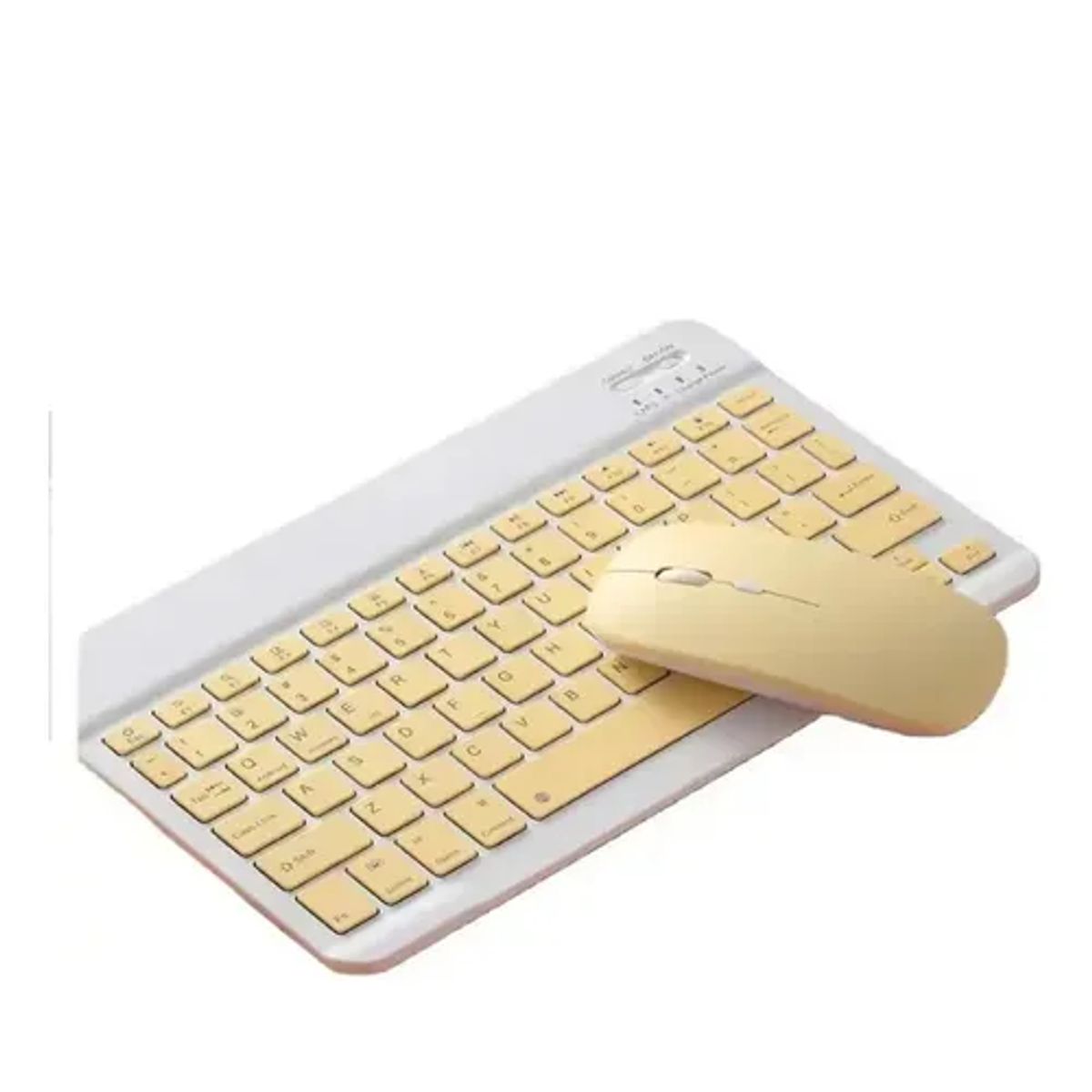 GENERICO - TECLADO MOUSE  SUPER DELGADO  AMARILLO INALAMBRICOS