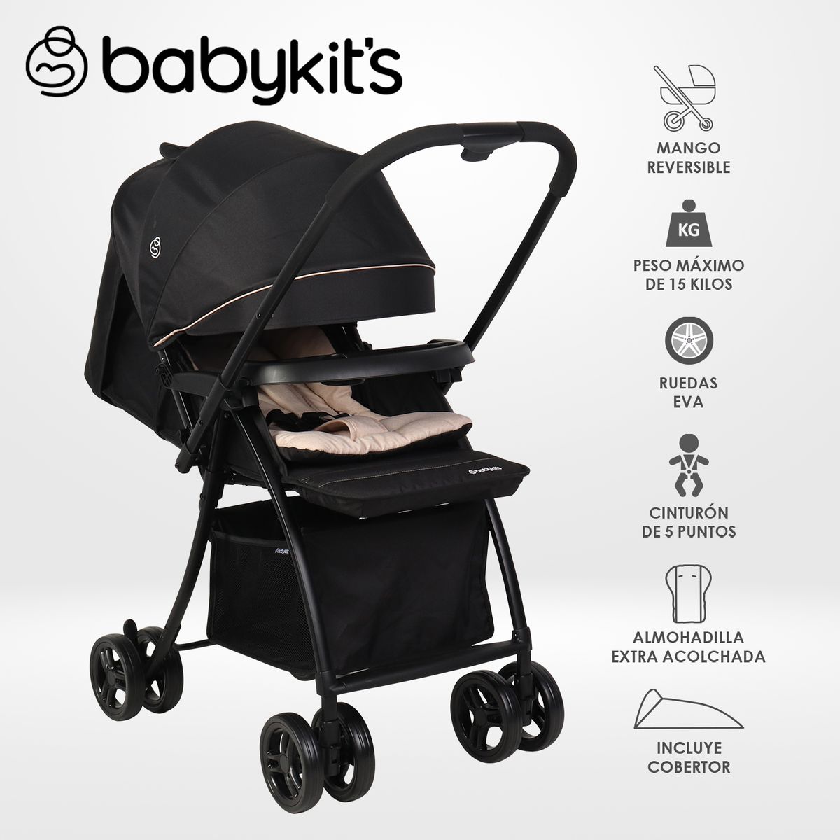 BABY KITS - Coche Cuna NEXT GEN Baby Kits Beige