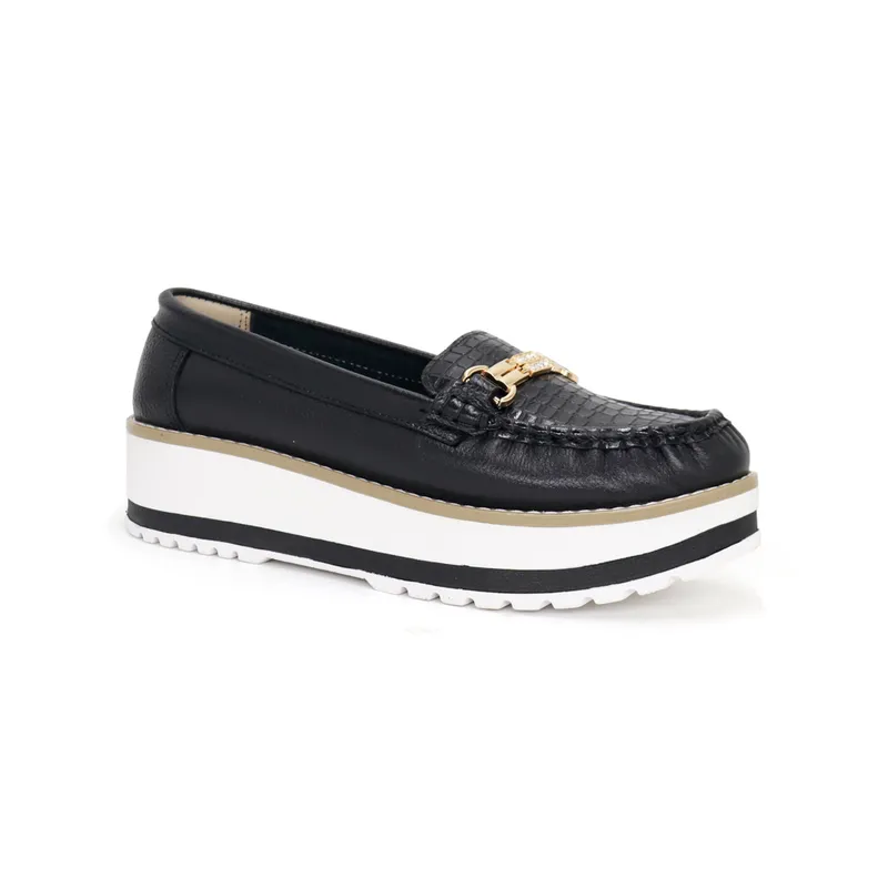 PAR&SS - Mocasines De Cuero Mujer Par&ss PA24I2-537 Negro