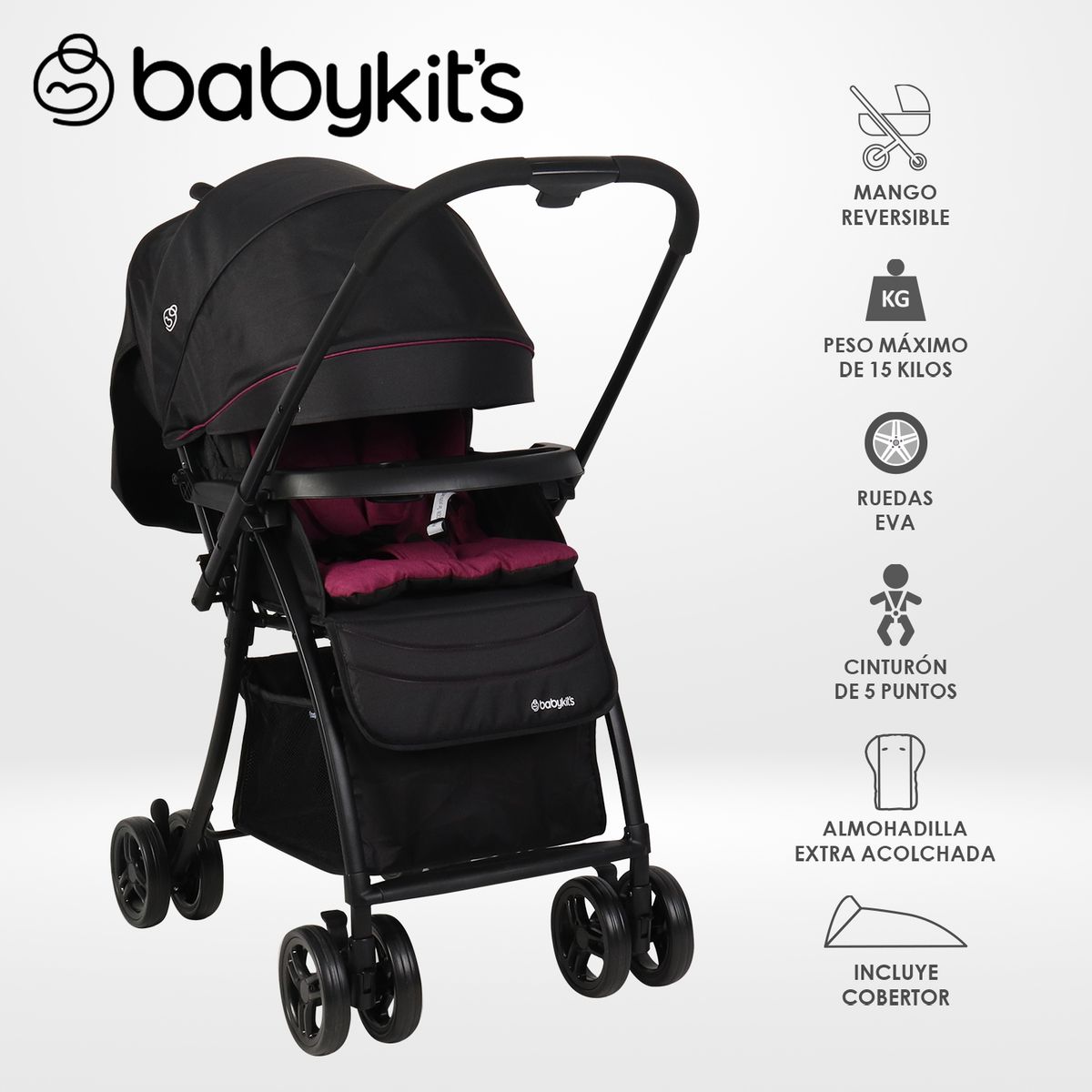 BABY KITS - Coche Cuna NEXT GEN Baby Kits Morado