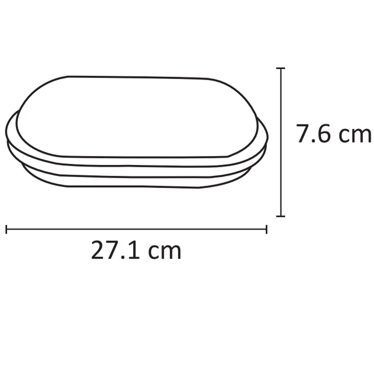 GENERICO - Aplique Led Ovalado 15W Luz Blanca