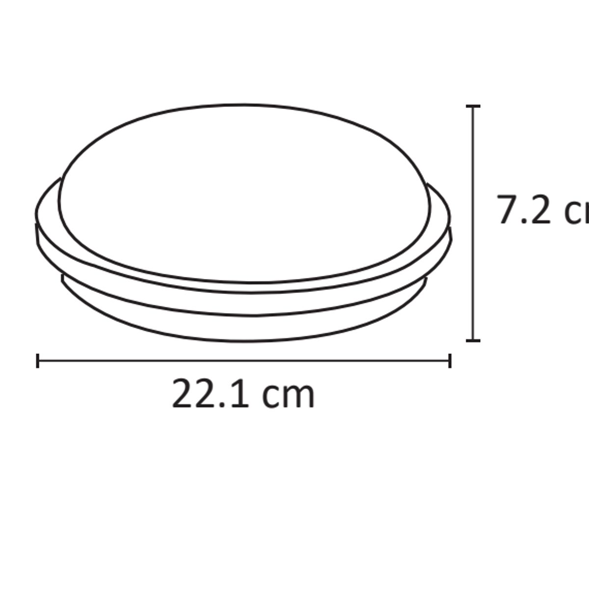 GENERICO - Aplique Led Ovalado 15W Luz Calida
