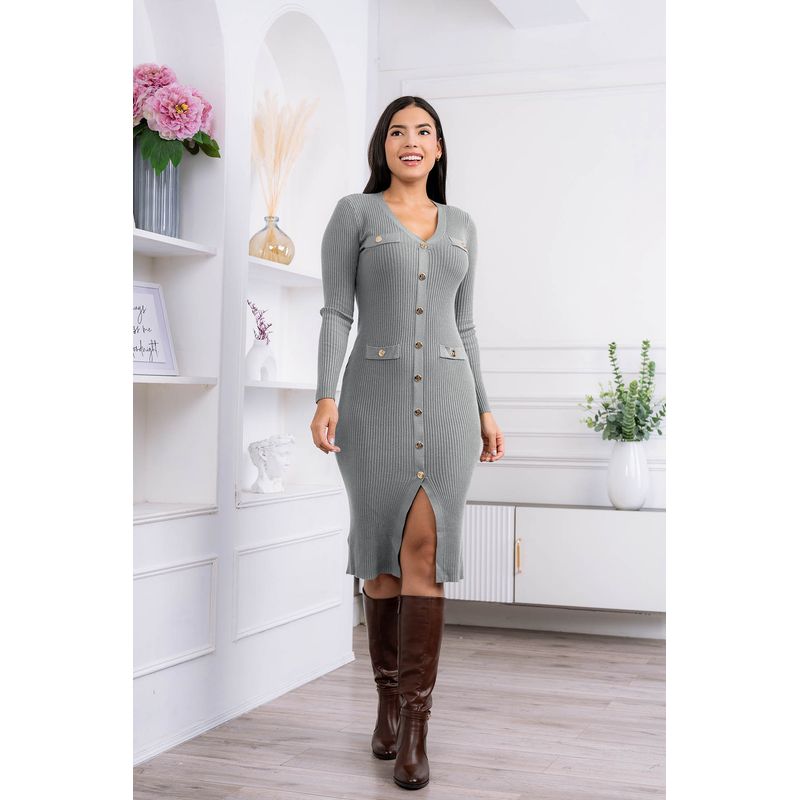 ARMA TU LOOK - VESTIDO ESTAMBUL DE CASHMERE CON BOTONES DORADOS ARMA TU LOOK