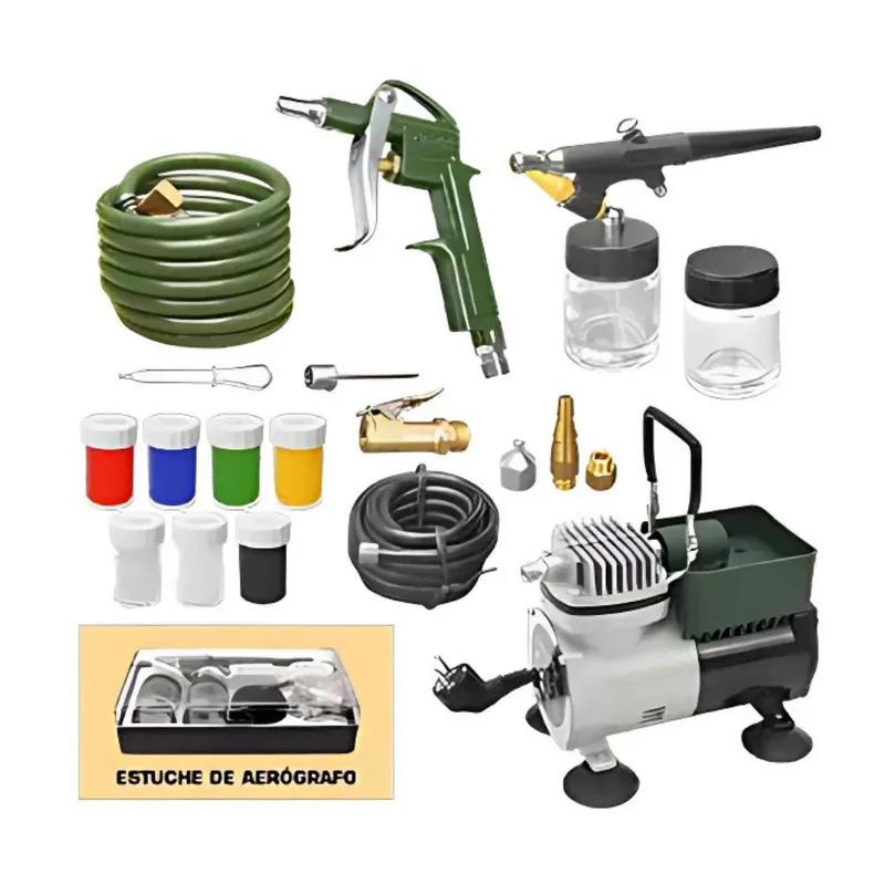 GENERICO - Kit de Minicompresora con Aerografos