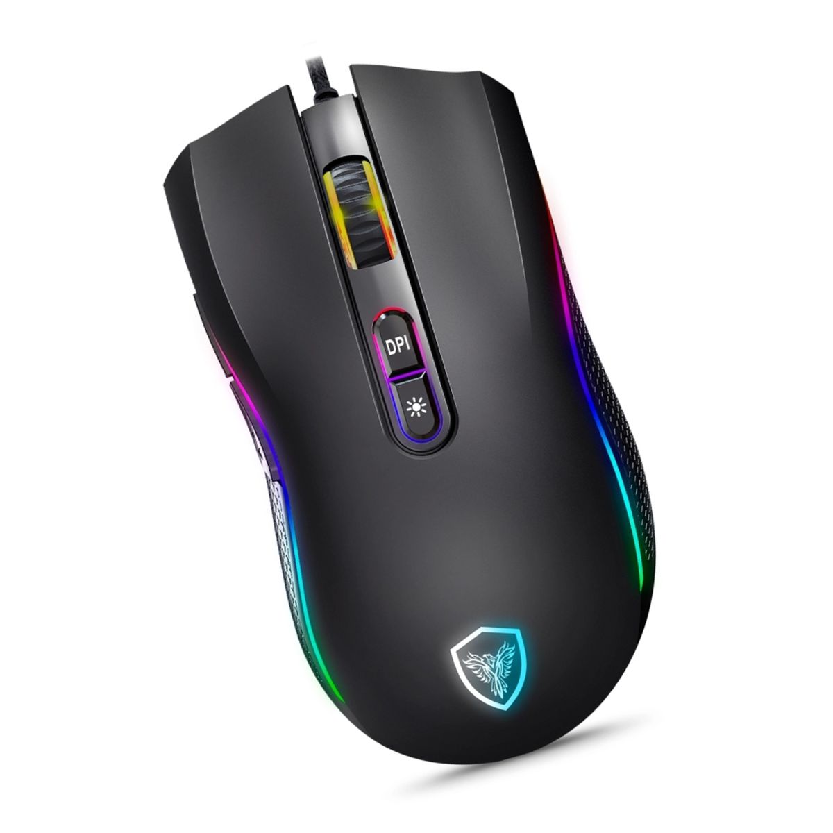 MICRONICS - Mouse Gamer Micronics Kripton GM800 USB DPI 12,800 color Negro