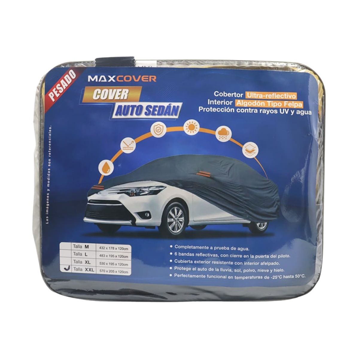 GENERICO - Cobertor para Auto Funda Gruesa Impermeable MAXCOVER -  XL