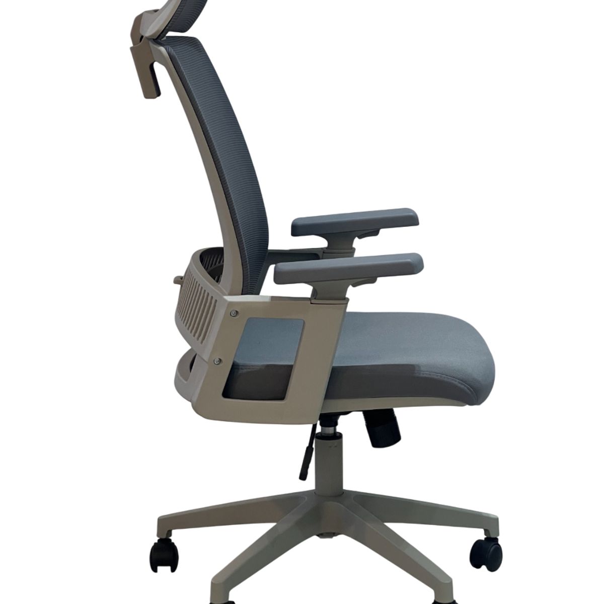 ZIYAZ - Silla De Oficina Ergonómica Tatiana CCabezal Gris Giratoria