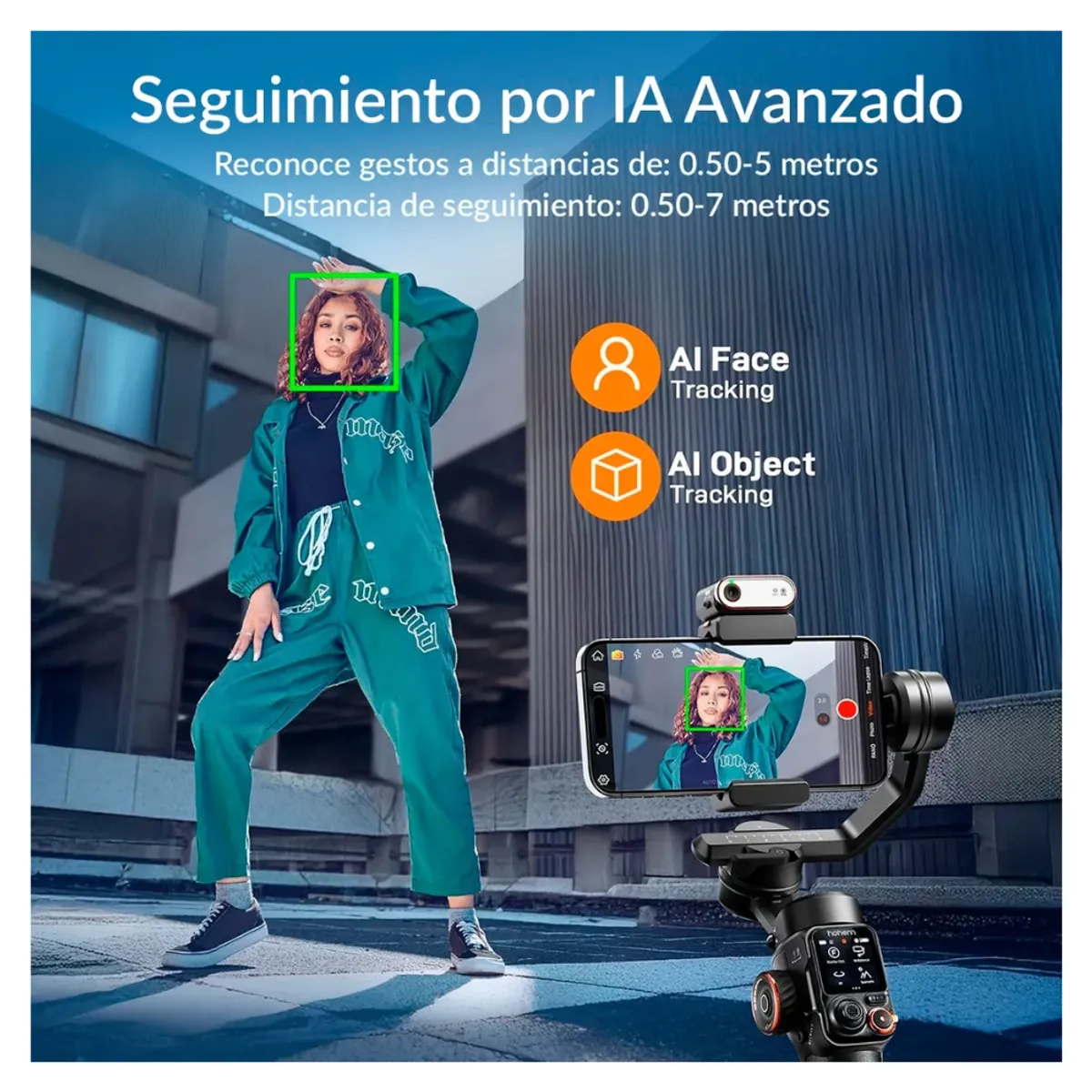 HOHEM - Estabilizador Hohem iSteady M7 con Seguimiento de IA para Móvil