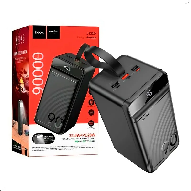 HOCO - Power bank Carga rápida HOCO J123D con linterna LED 90000 mAh