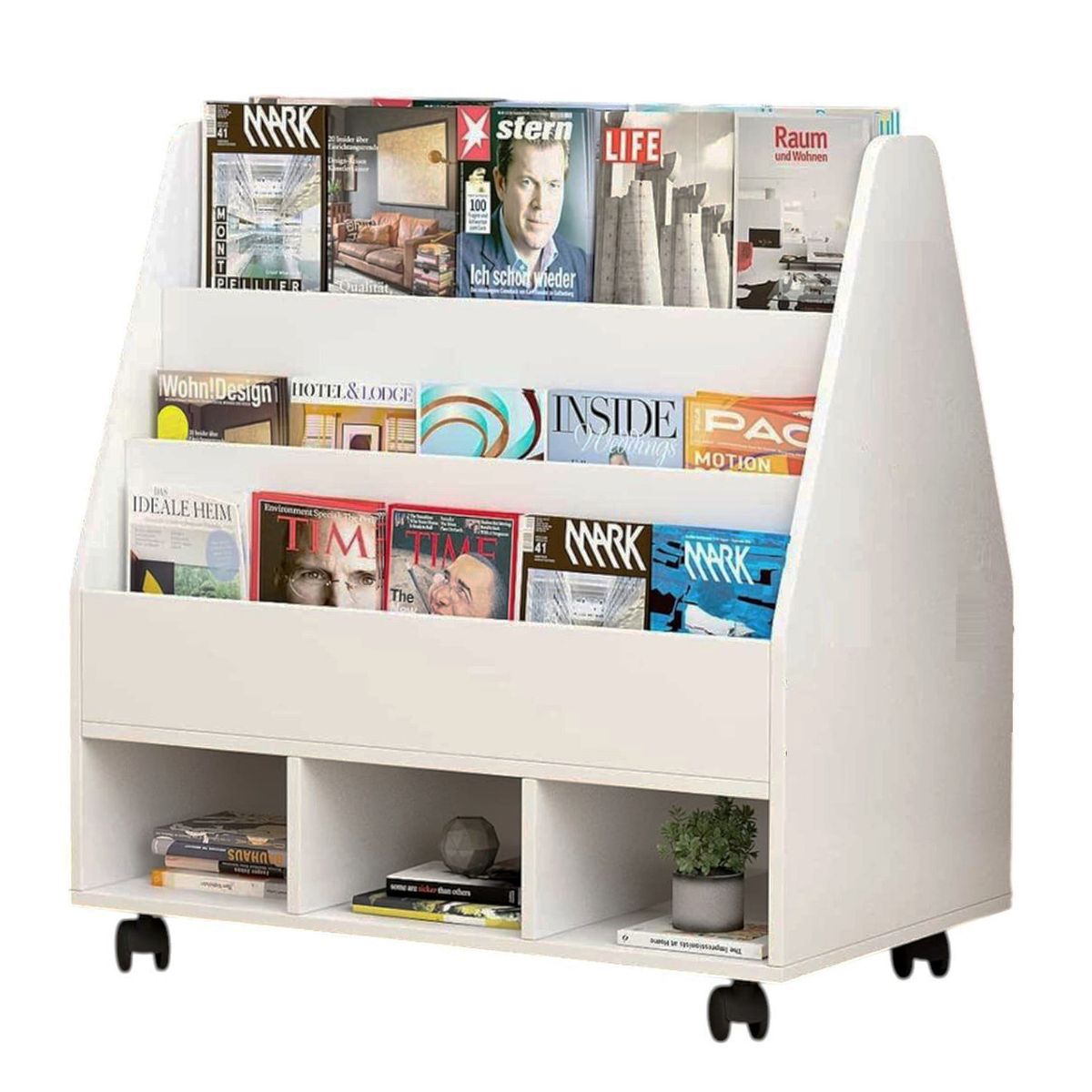 GENERICO - Librero Multiusos con Rueda Karime - Vaquita Home