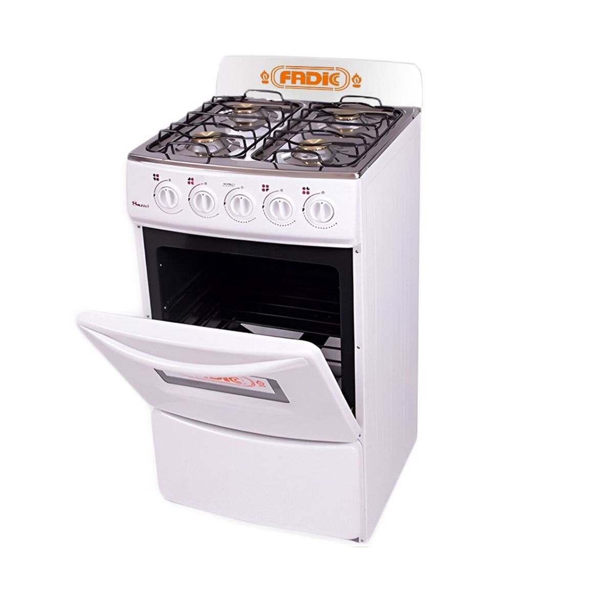 FADIC - Cocina con respaldar y Horno 20 Sami 4H Blanco