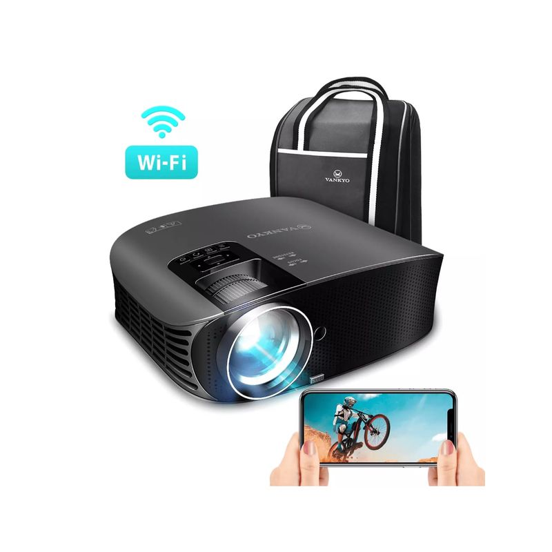 GENERICO - Proyector Vankyo Wifi y Miracast 10 mil Lumines Led  HD  200 Pulgadas