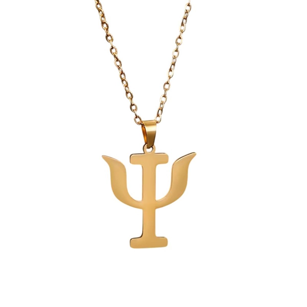 GENERICO - Collar símbolo psi psicología regalo psicólogo dorado