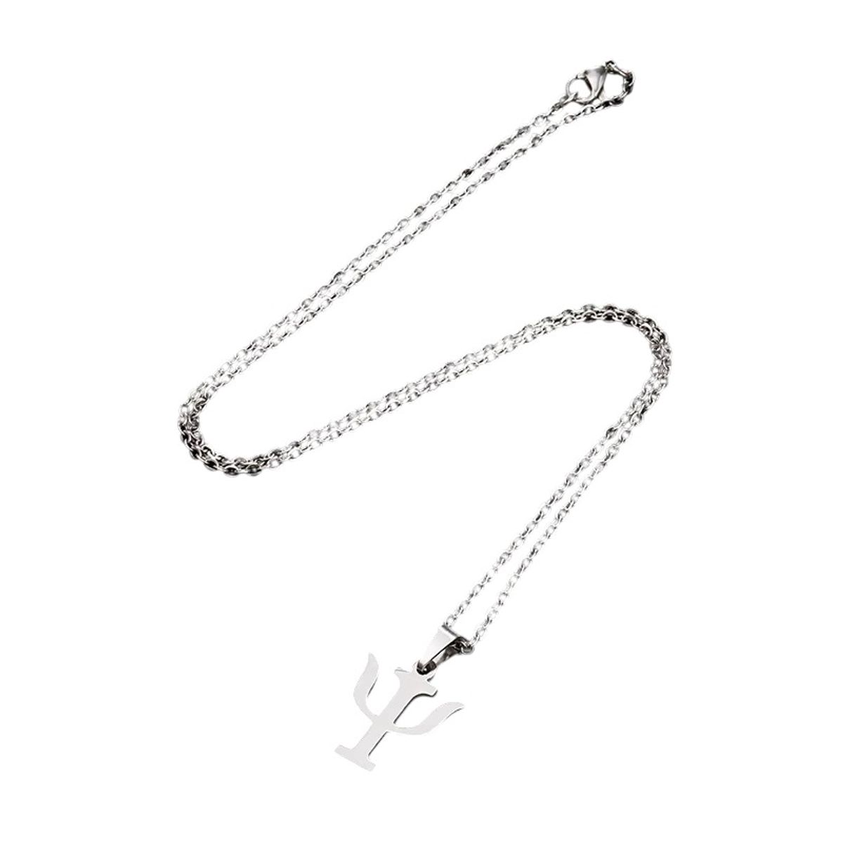 GENERICO - Collar símbolo psi psicología regalo psicólogo plateado