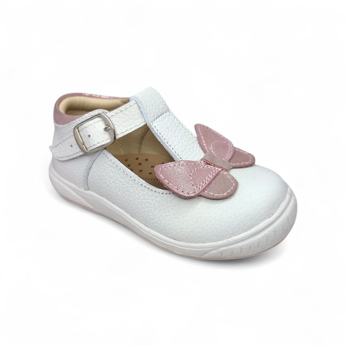GENERICO - Zapato hebilla semi-ortopédico Blanco Mariposa Para Niña