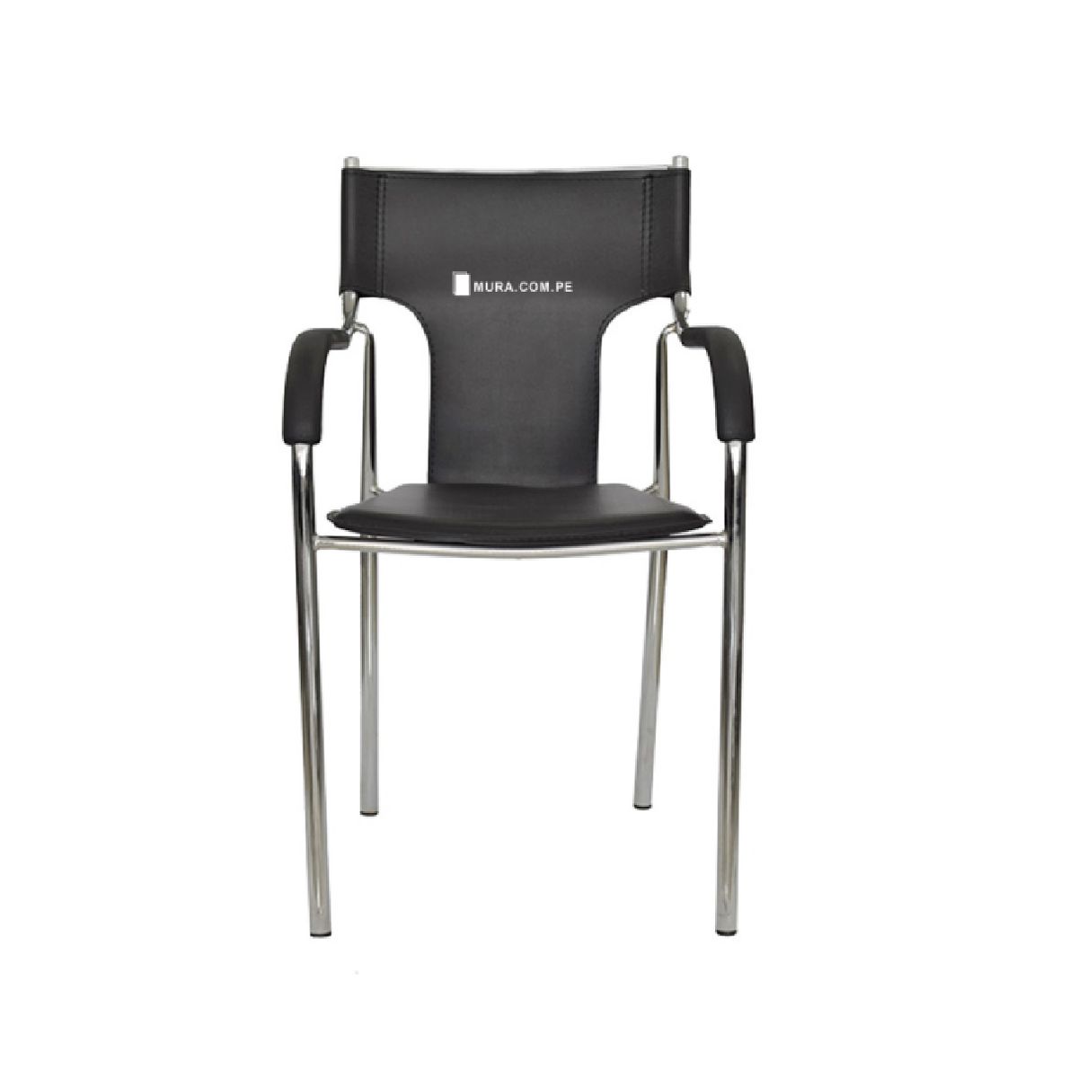 TU MESITA - Silla de Oficina Clásica Ipanema Cromada color Negro TU MESITA