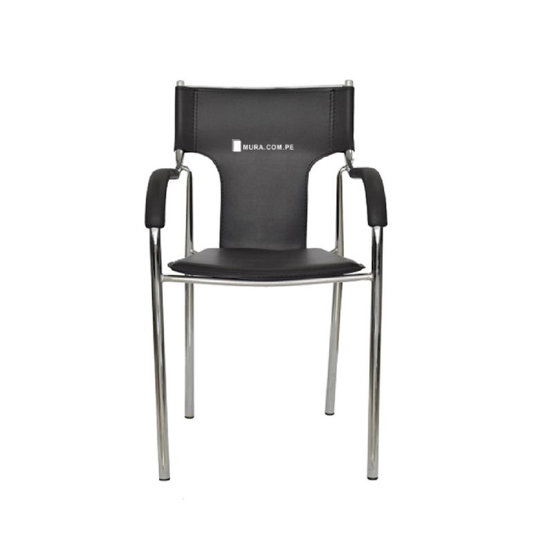TU MESITA - Silla de Oficina Clásica Ipanema Cromada color Negro TU MESITA