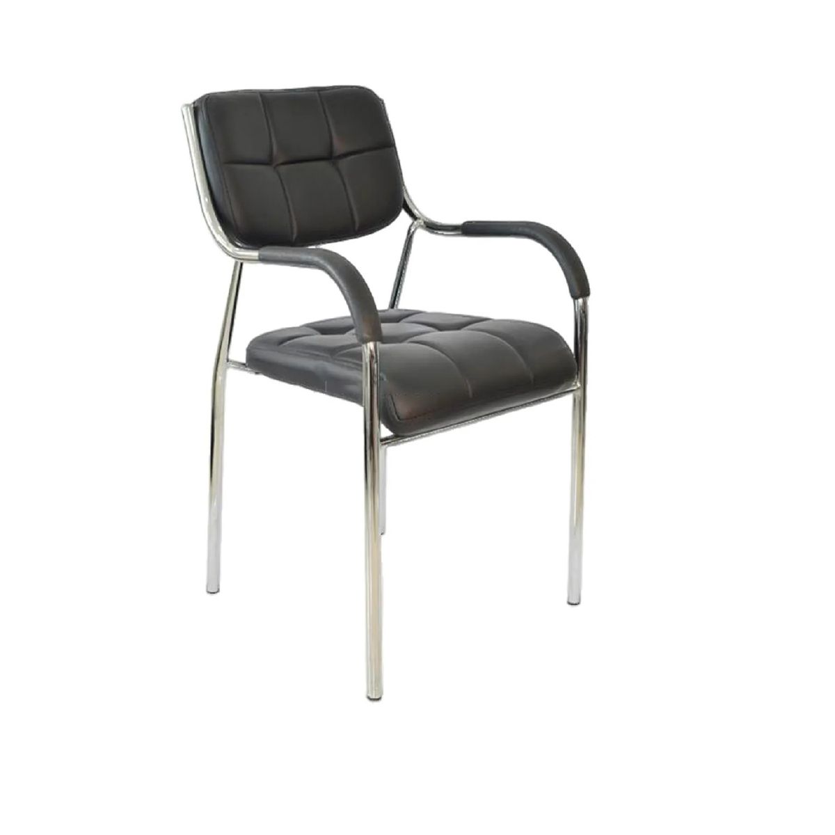 TU MESITA - Silla de Oficina Clásica Rusell Cromada color Negro TU MESITA