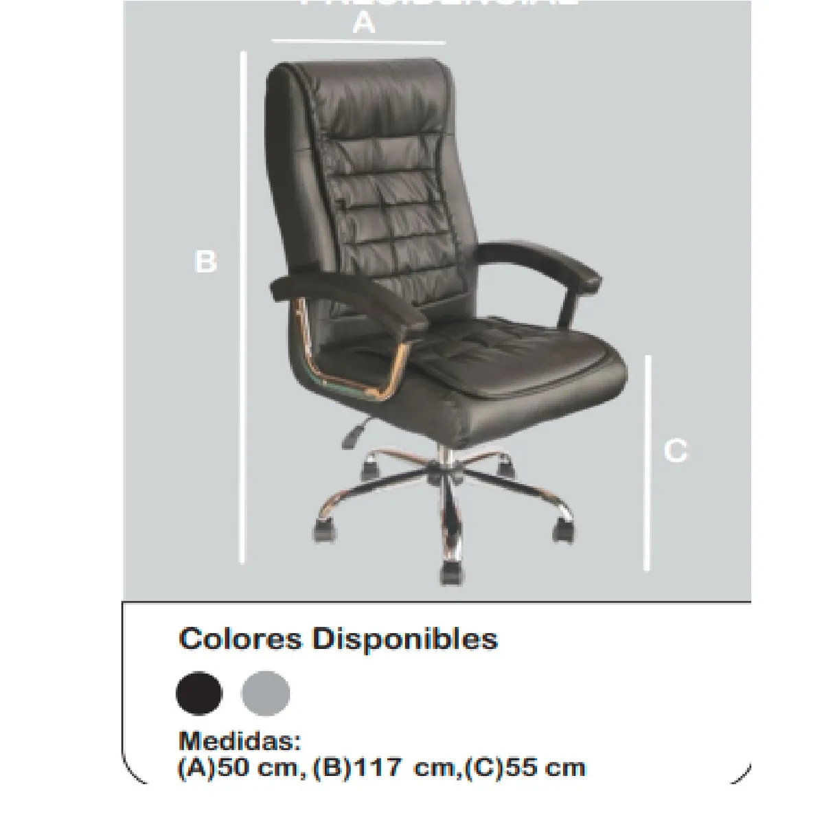 TU MESITA - Silla de Oficina Ejecutiva Pascal color Negro Giratoria TU MESITA