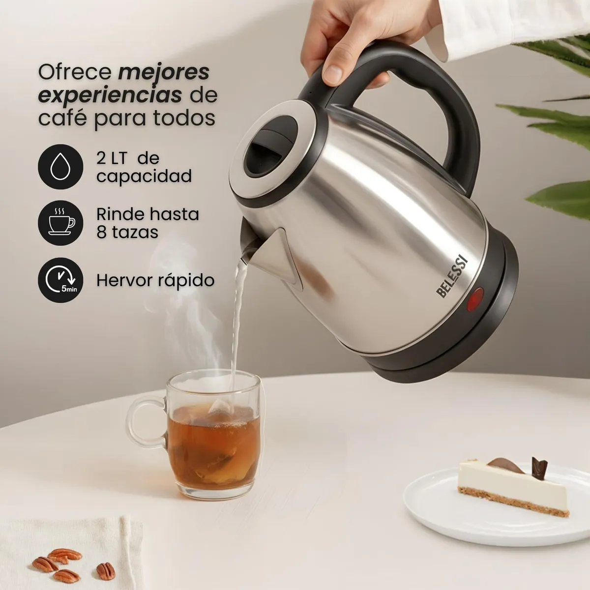 BELESSI - Tricombo Licuadora 15LTS Vidrio Hervidor 2LTS y Olla Arrocera 18LTS