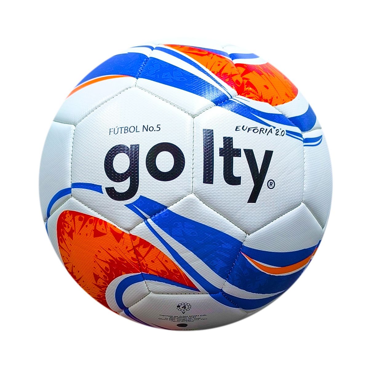 GOLTY - GOLTY PELOTA DE FUTBOL EUFORIA COSIDO A MAQ NRJ/AZ - TALLA 5