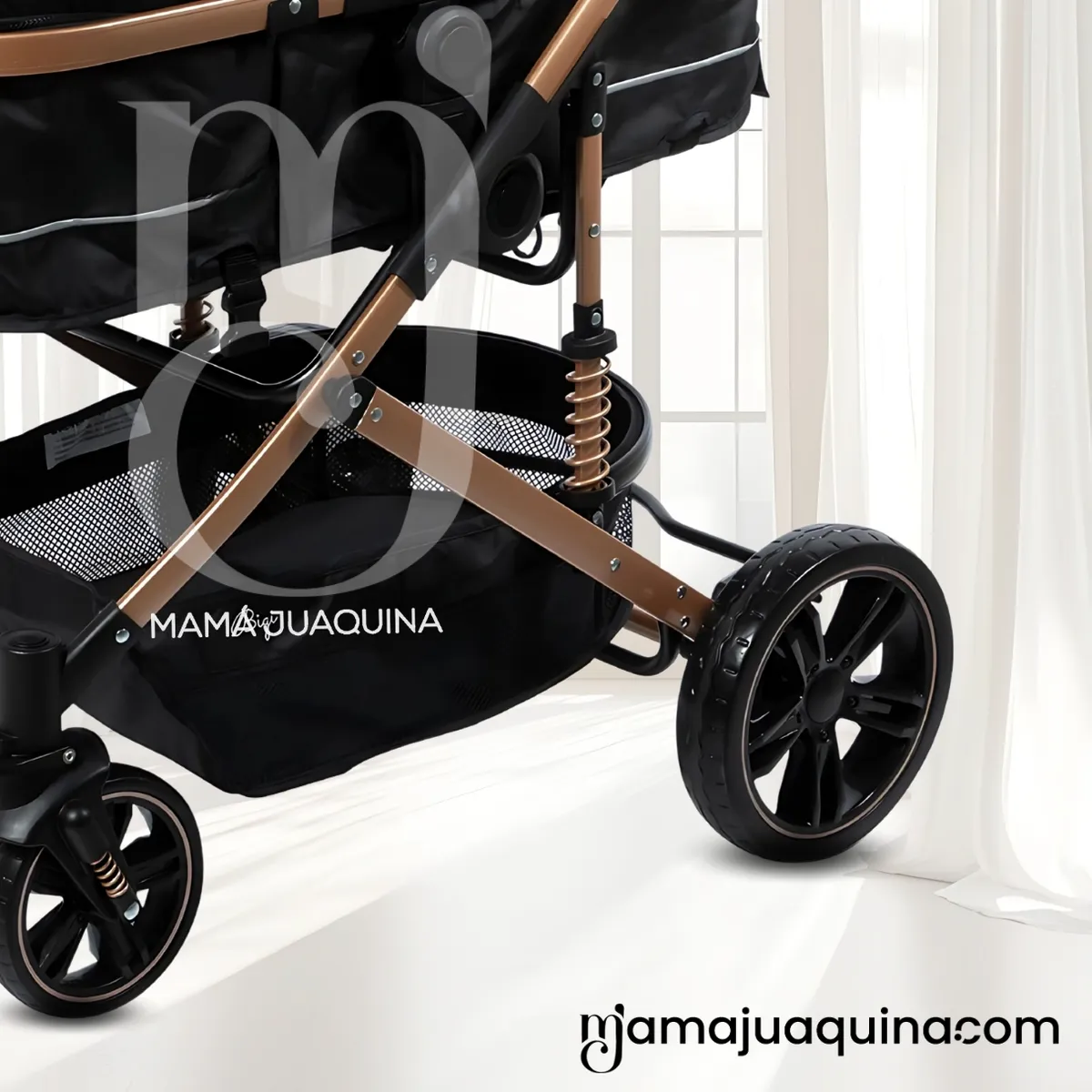 EBABY - Coche Cuna Moisés de Lujo «INFINITIVE GOLD» Black