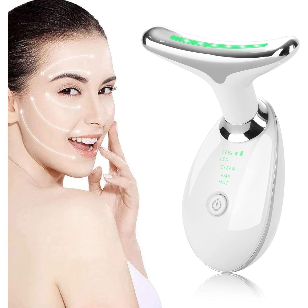 GENERICO - Masajeador Facial con Luz LED  Lifting Eléctrico para Cuello y Rostro