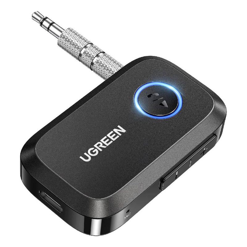 UGREEN - Receptor Bluetooth UGREEN 90748 con Micrófono para Auto, PC, TV