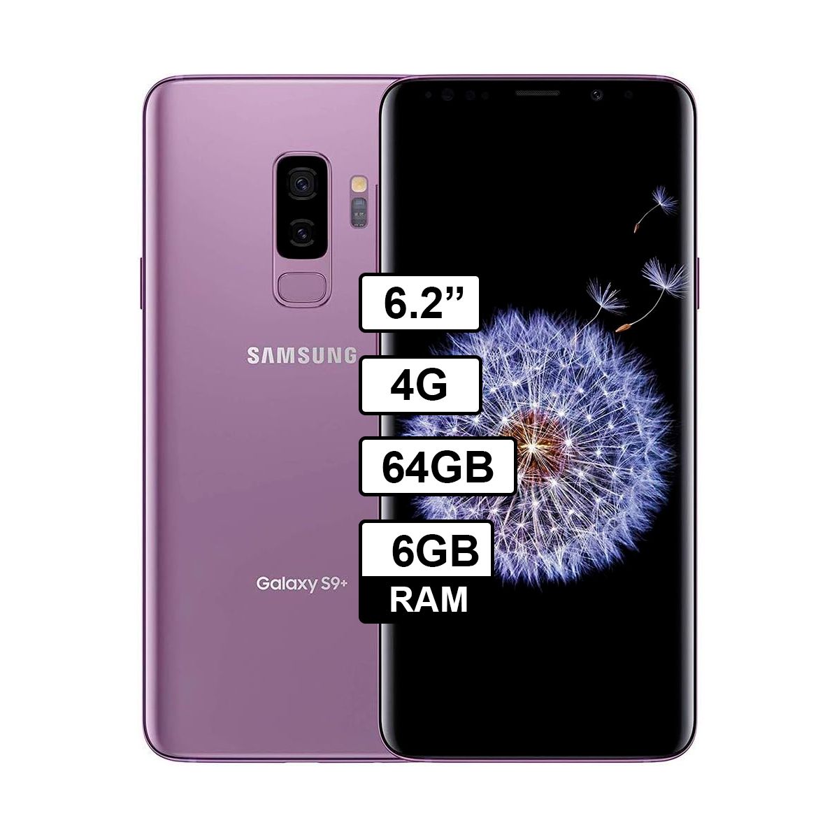 SAMSUNG - Celular Samsung Galaxy S9 Plus 6GB RAM 64GB Color  Morado