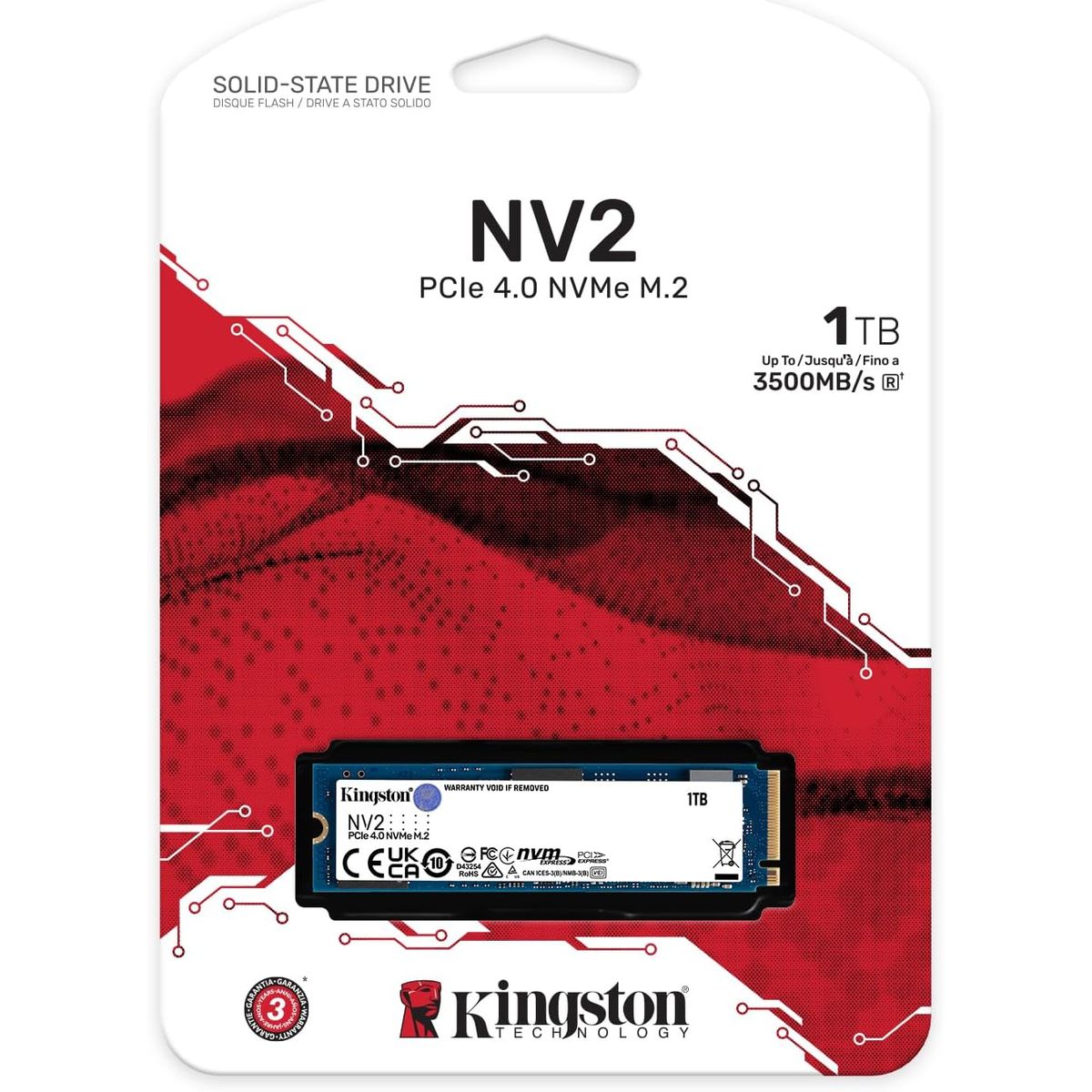 KINGSTON - Disco Solido Interno Kingston de 1TB M.2 NV2 4.0