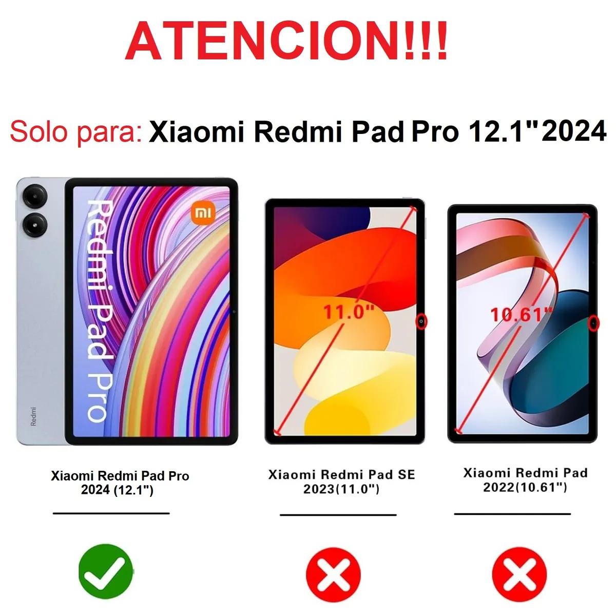 GENERICO - Mica de Vidrio para Xiaomi Redmi Pad Pro 12.1 2024 Protector Glass