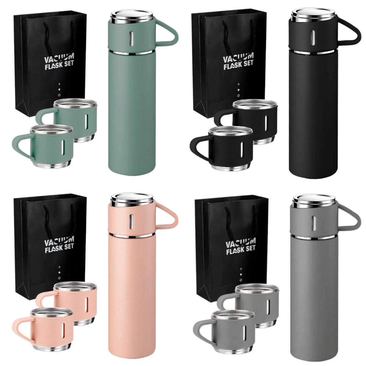 GENERICO - TERMO CON 3 TAZAS DE COLORES 500ML CN