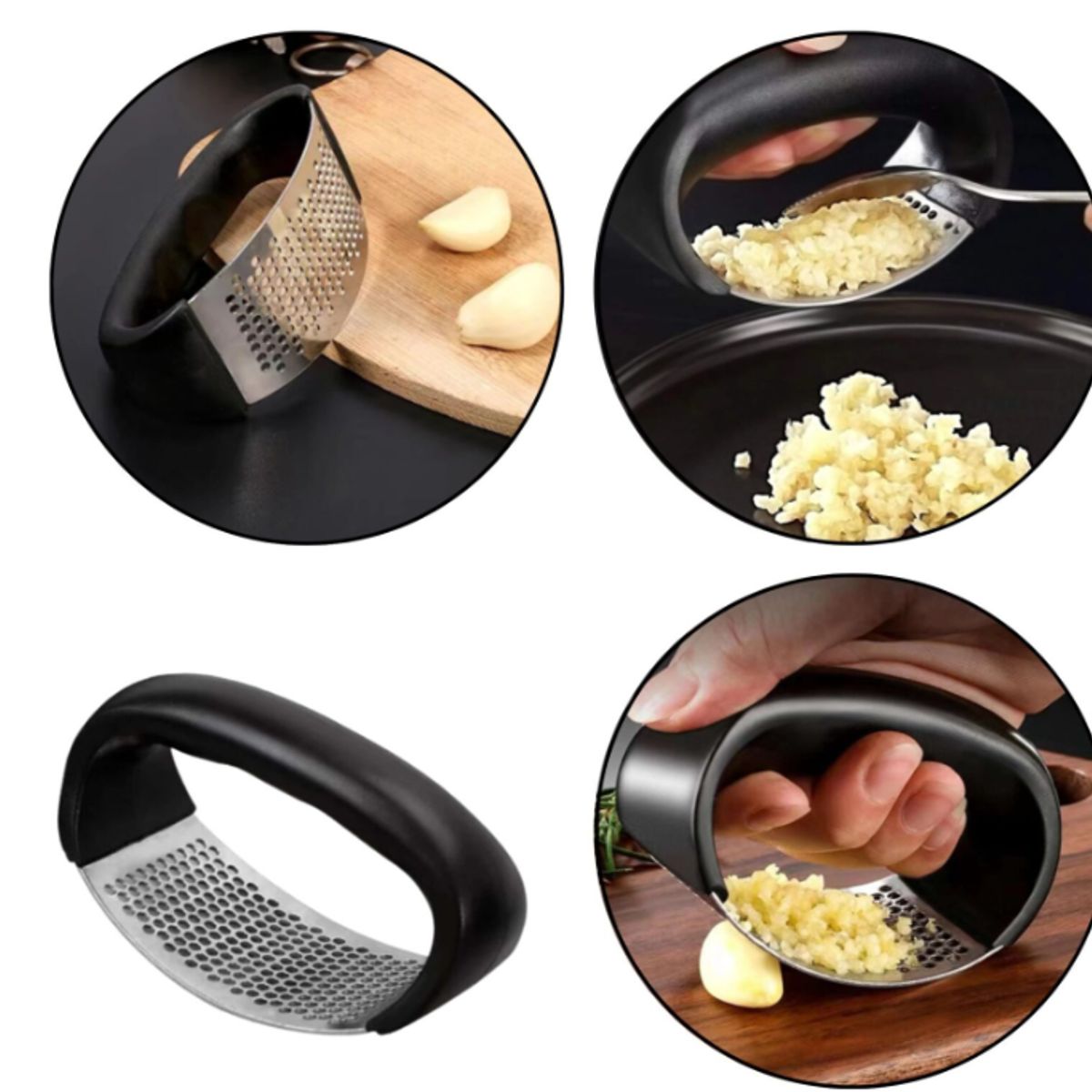 GENERICO - Prensa de ajo de acero inoxidable