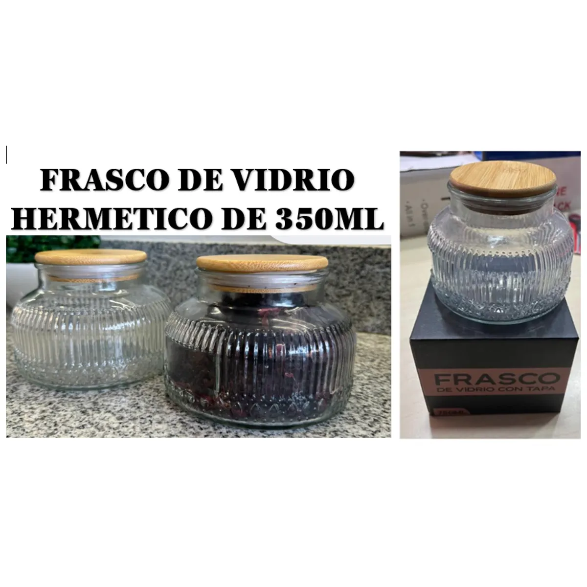 GENERICO - Frasco de vidrio Hermetico
