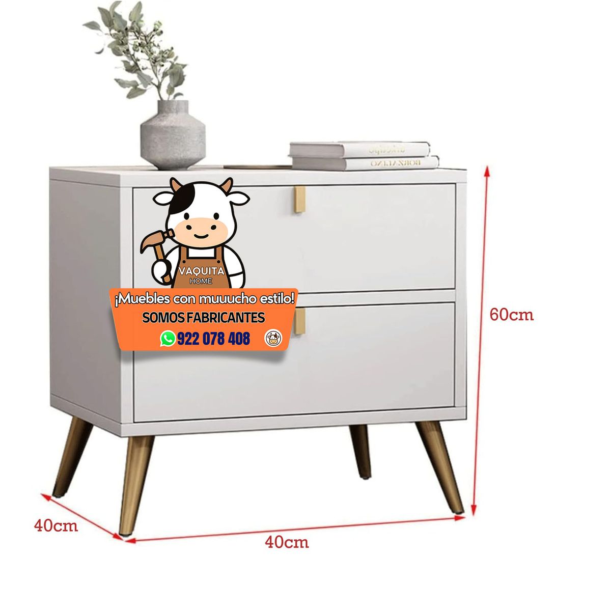 GENERICO - Velador X2UND Prudence - Vaquita Home