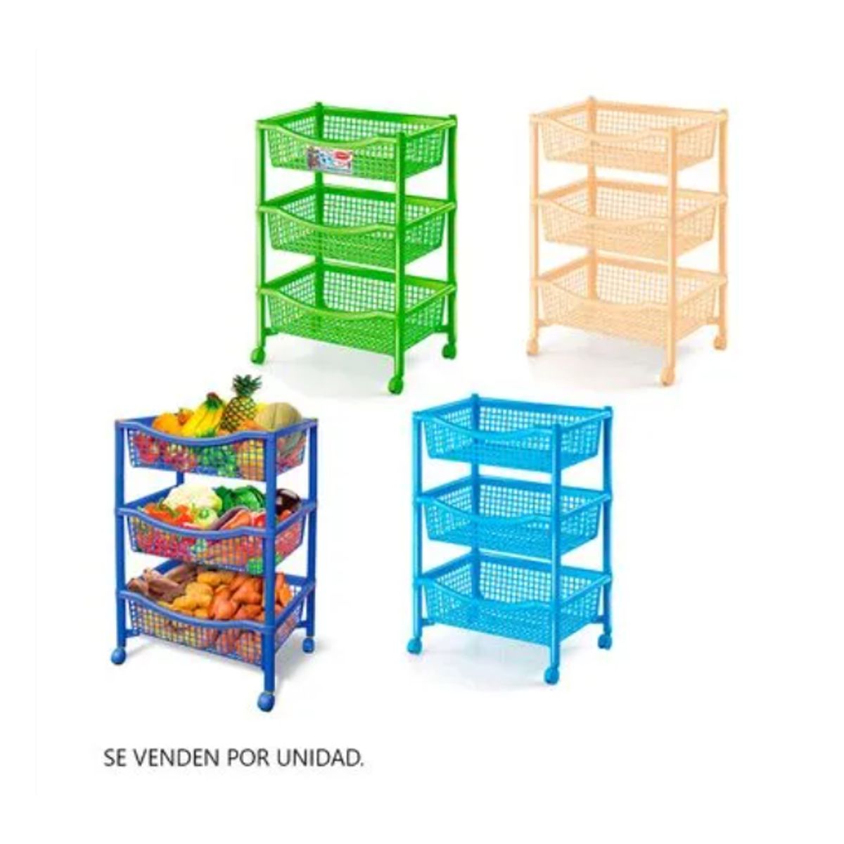 GENERICO - Canastilla verdulero de 3 niveles