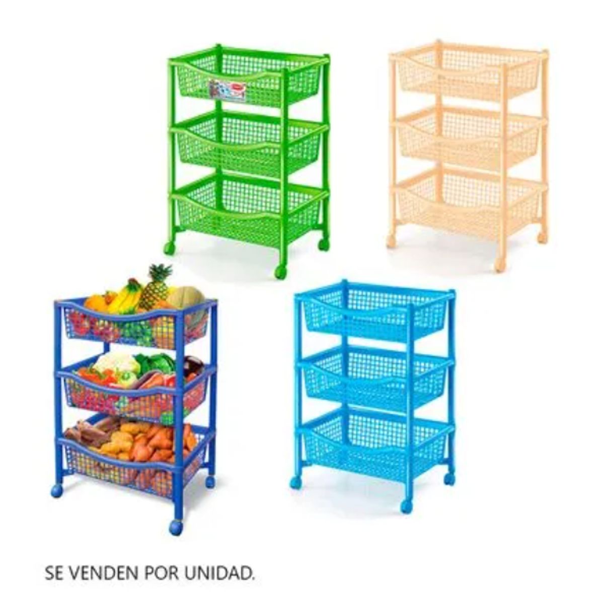 GENERICO - Canastilla verdulero de 3 niveles