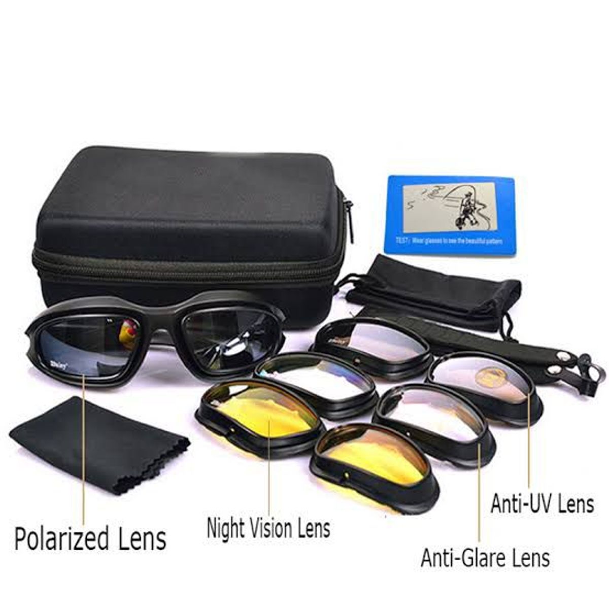 GENERICO - GAFAS TACTICAS DE SOL POLARIZADAS Y VISION NOCTURNA