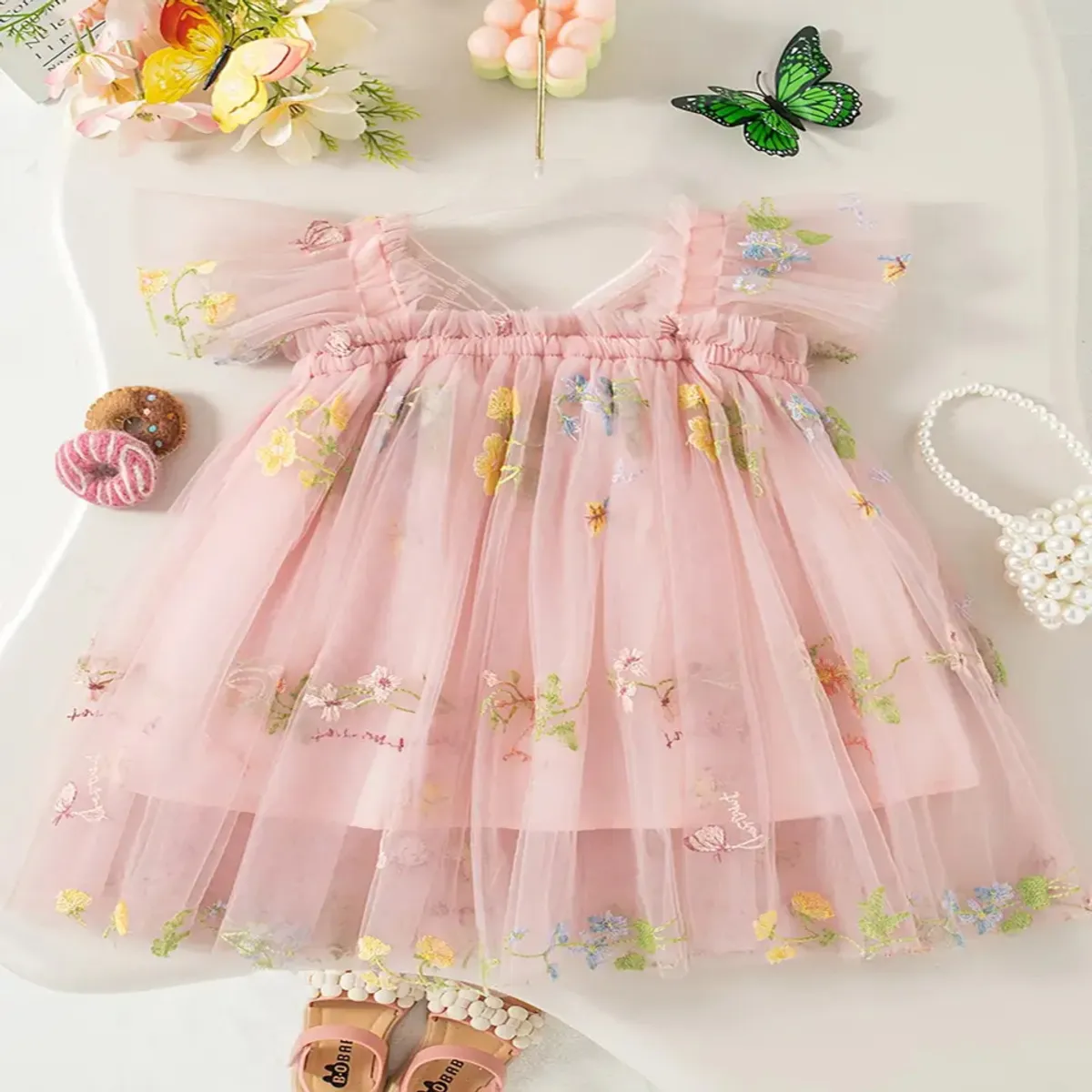 GENERICO - VESTIDO PARA BEBE TEMATICA DE MARIPOSAS